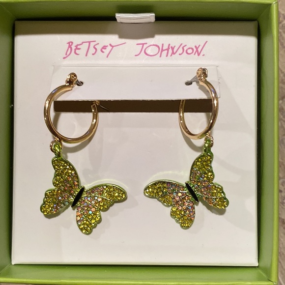 Betsey Johnson Jewelry - Betsey Johnson Butterly Charm Huggie Earrings
NWT